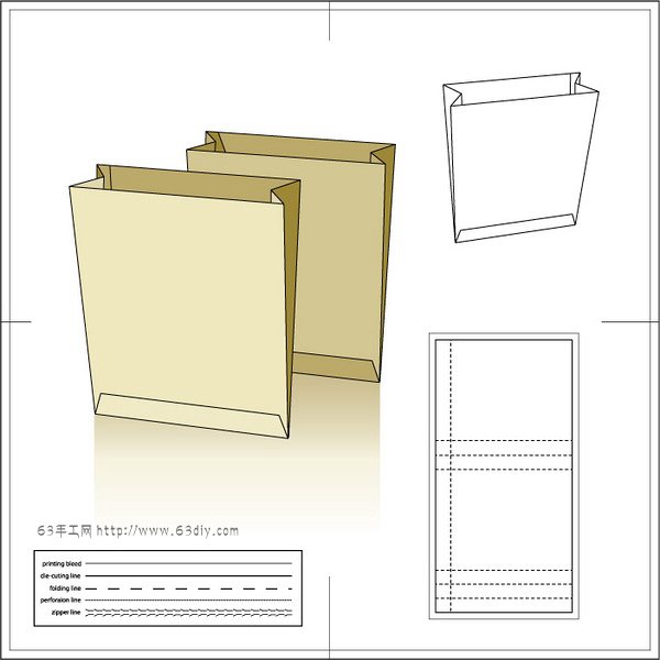 幾款實(shí)用的紙袋展開(kāi)圖3